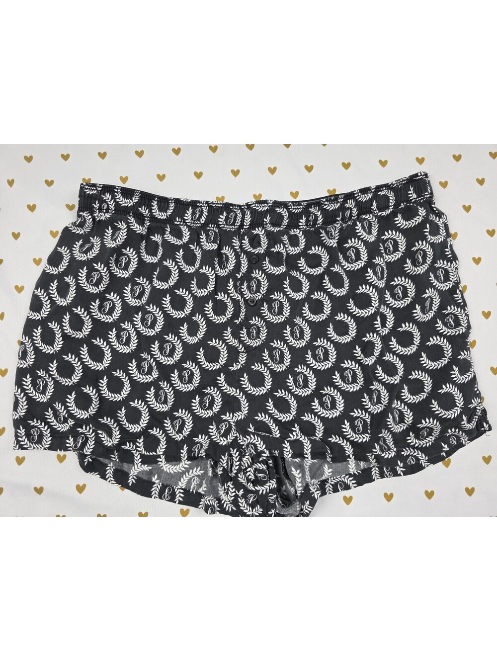 Victorias Secret PINK Silky Crest MEDIUM Sleep Shorts Boxers Pajama Bottoms